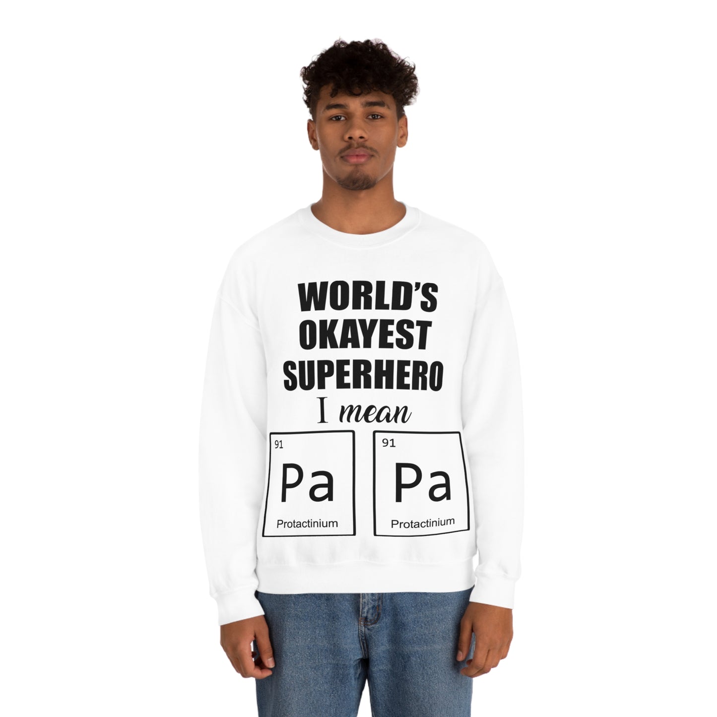 World Okayest Superhero Crewneck Sweatshirt