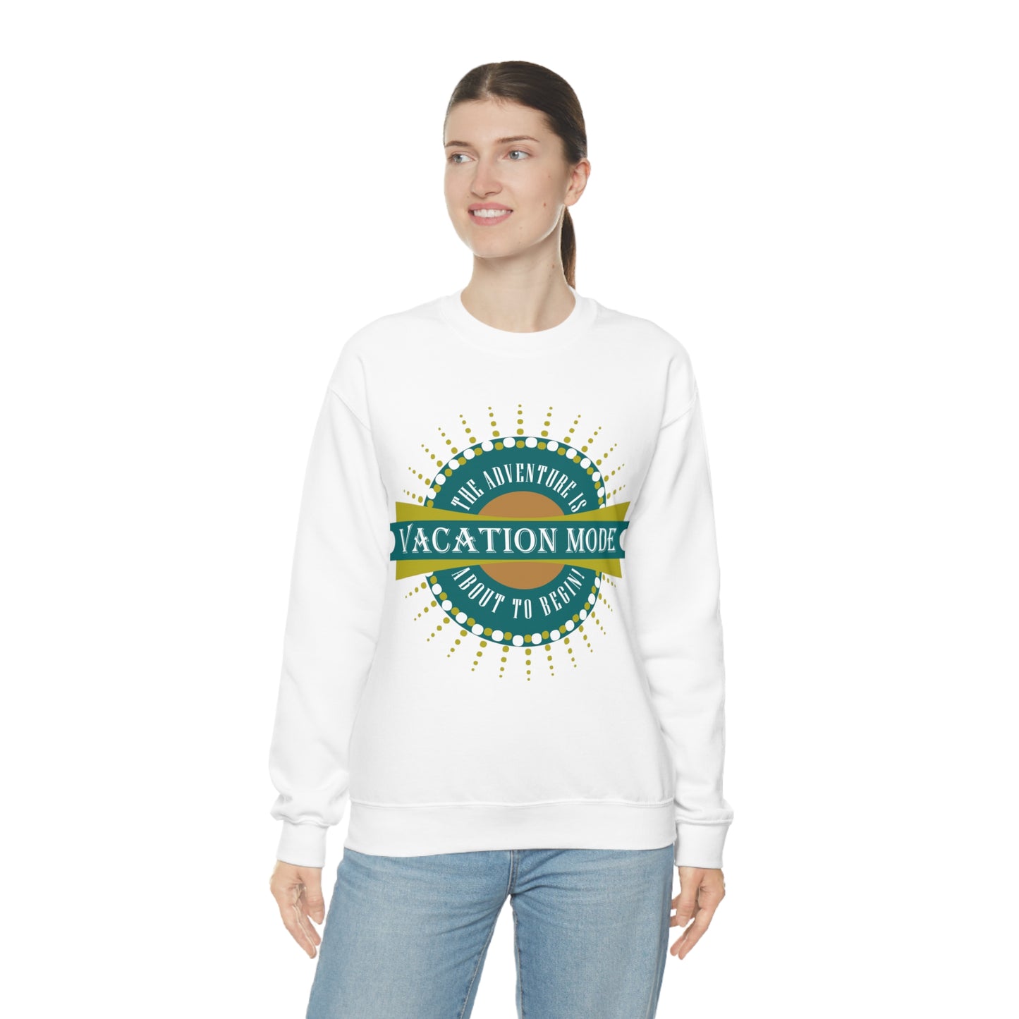 Vacation Mode The Adventure Is About To Begin Crewneck Sweatshirt