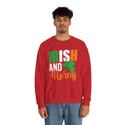 Irish and horny Crewneck Sweatshirt