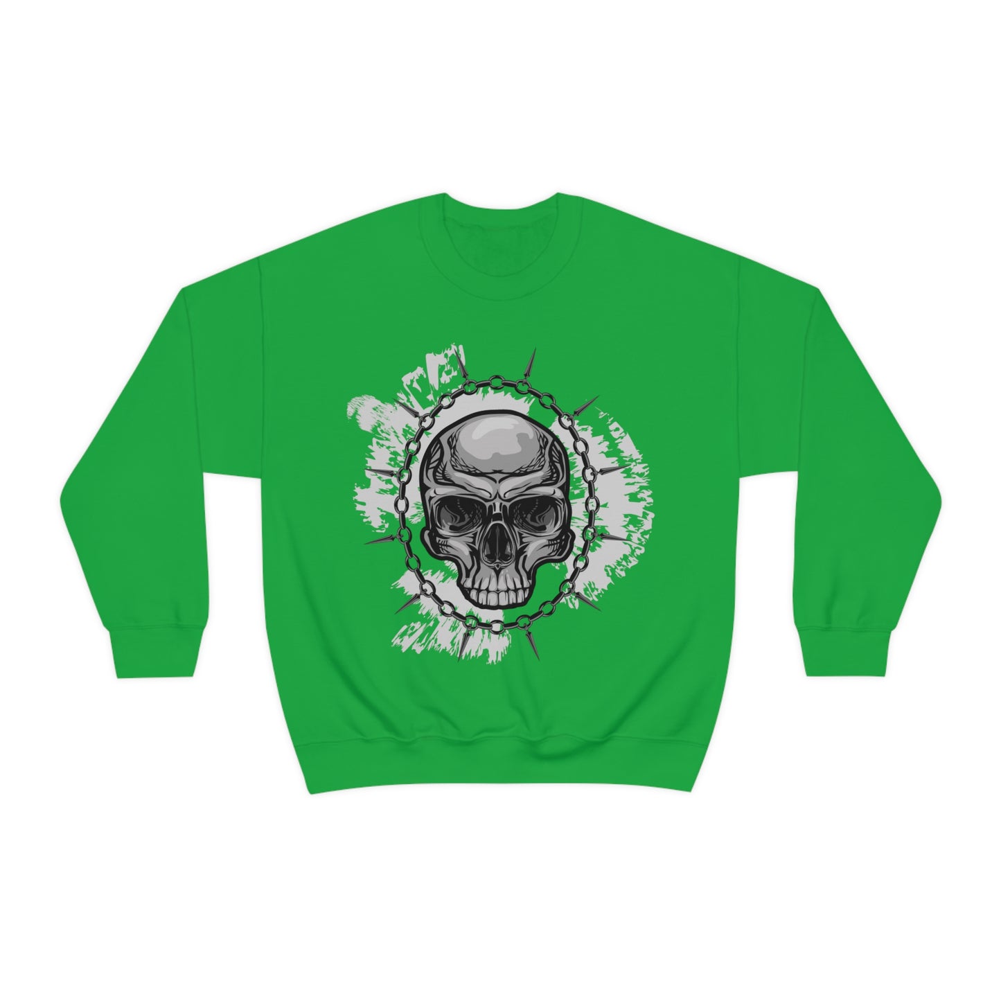 Skull Chain Splatter Crewneck Sweatshirt