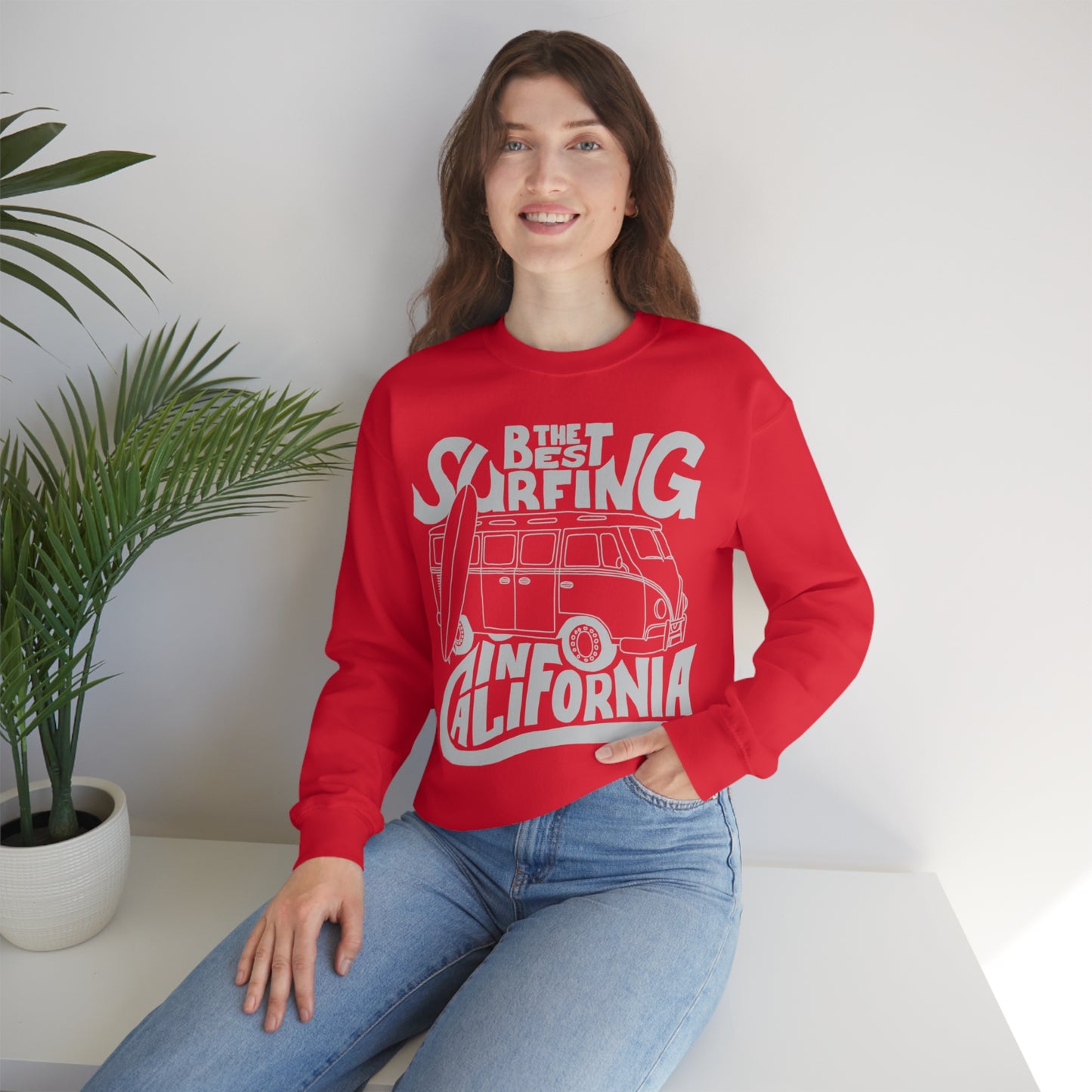 California Best Surfing Crewneck Sweatshirt