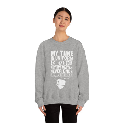 my time in uniform is over Crewneck Sweatshirt