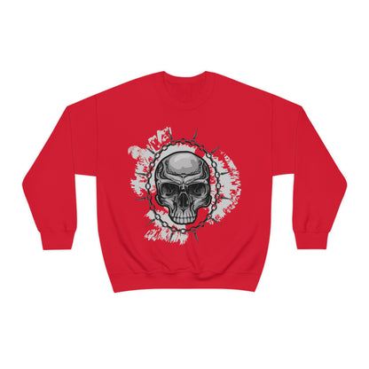 Skull Chain Splatter Crewneck Sweatshirt