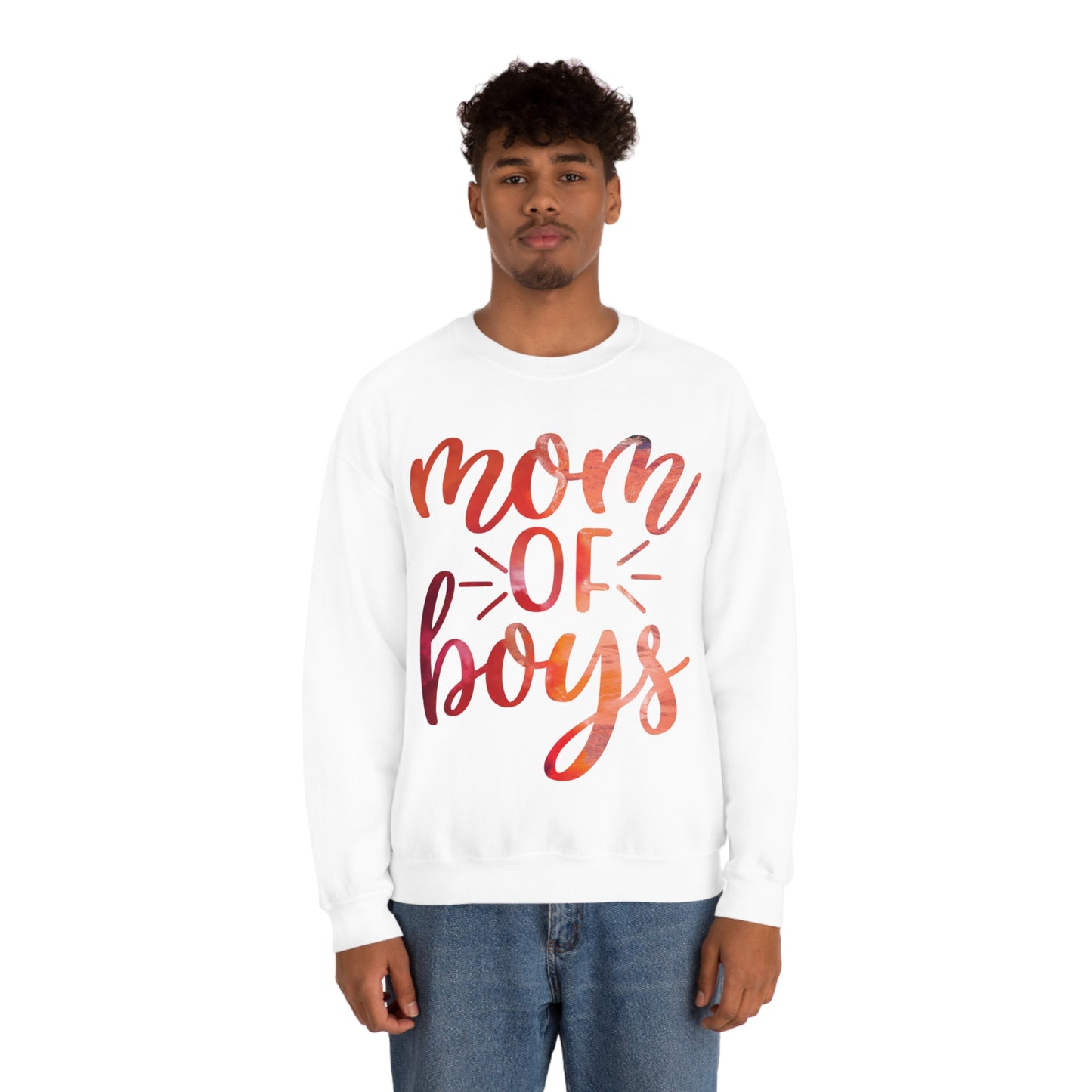 mom of boys Crewneck Sweatshirt