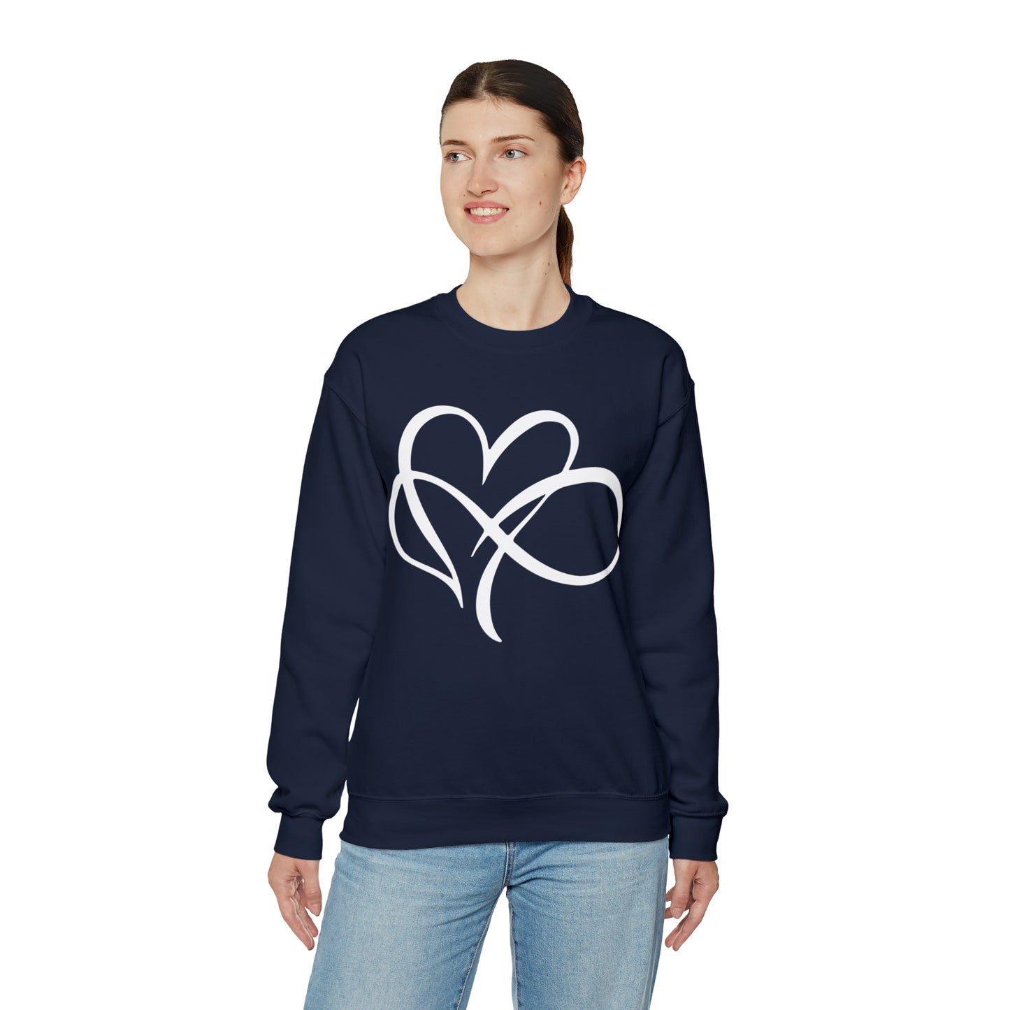 Infinity with heart tee Crewneck Sweatshirt