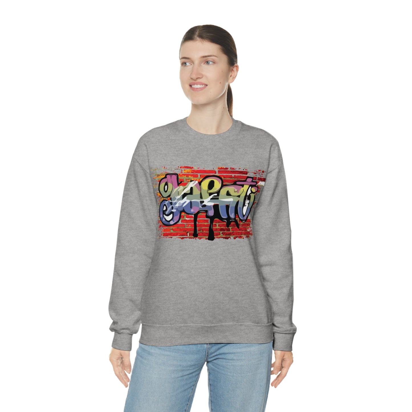 Graffiti on a wall Crewneck Sweatshirt