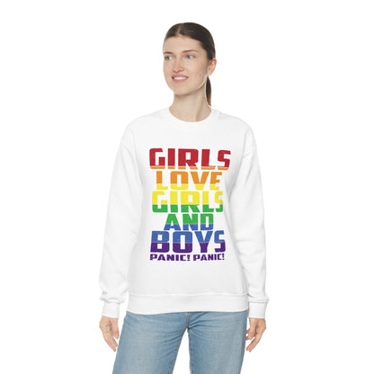 Girls Love Girls and Boys Crewneck Sweatshirt