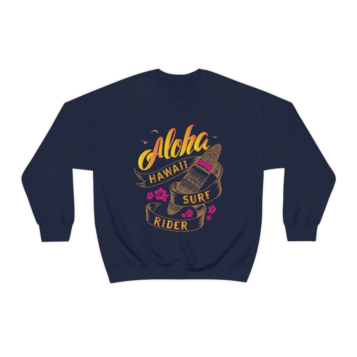 Aloha Hawaii Surf Rider Crewneck Sweatshirt