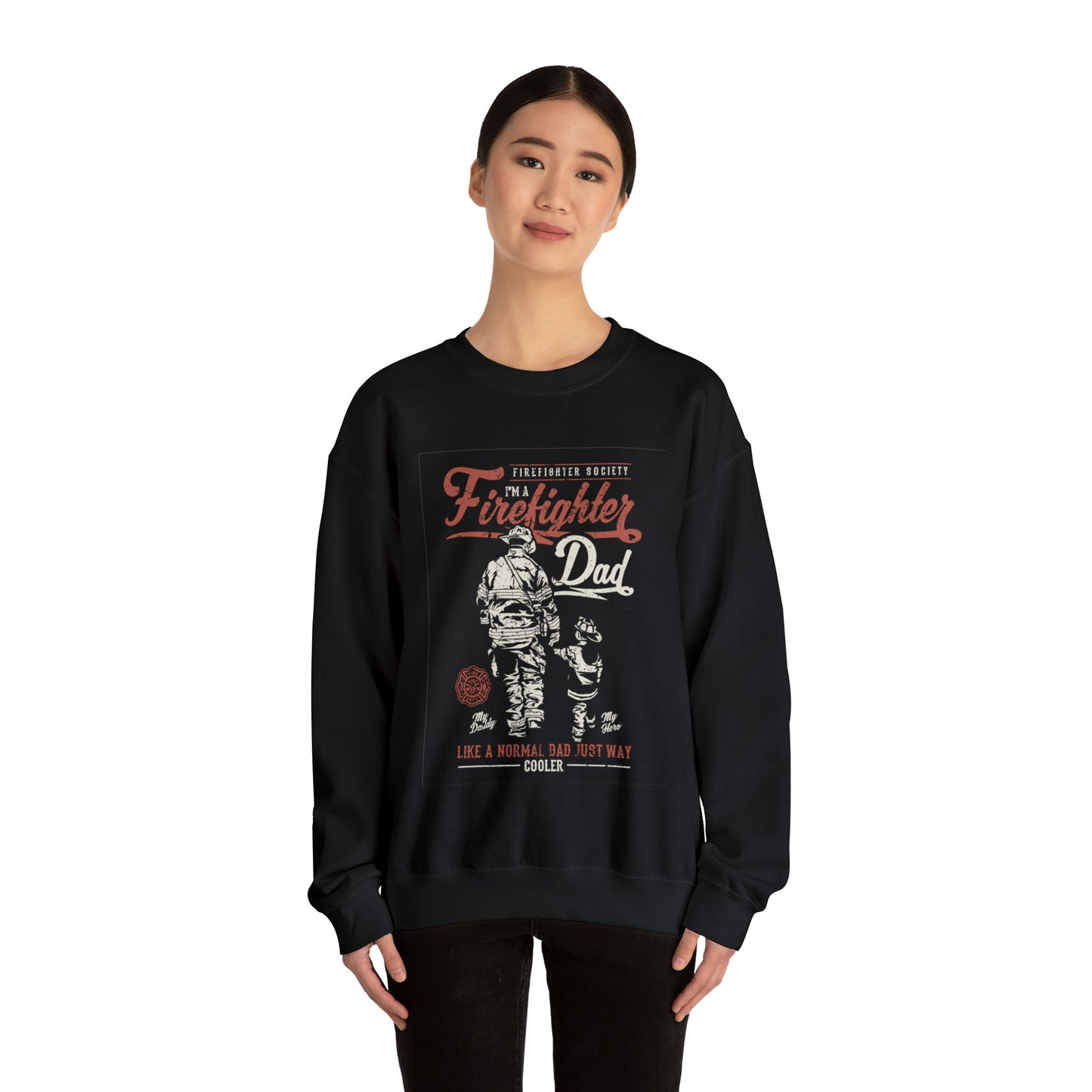 Firefighter Dad Crewneck Sweatshirt