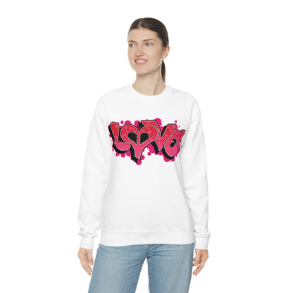 Peace and Love graffiti Crewneck Sweatshirt