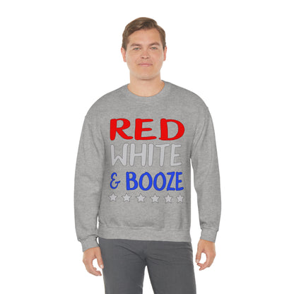 Red  White Booze Crewneck Sweatshirt