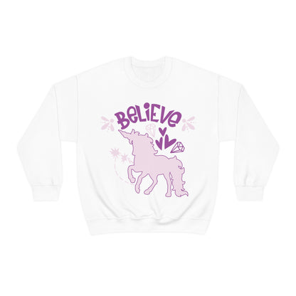 Unicorns_Believe Crewneck Sweatshirt