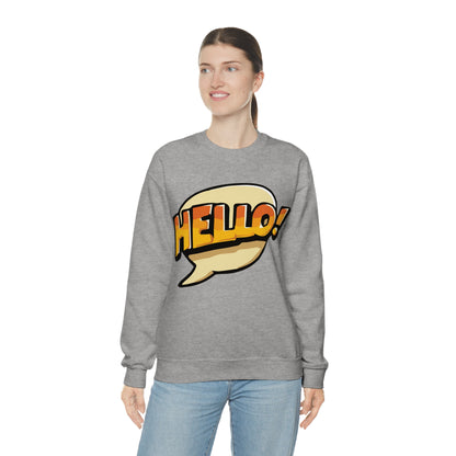 Hello! colorful Crewneck Sweatshirt