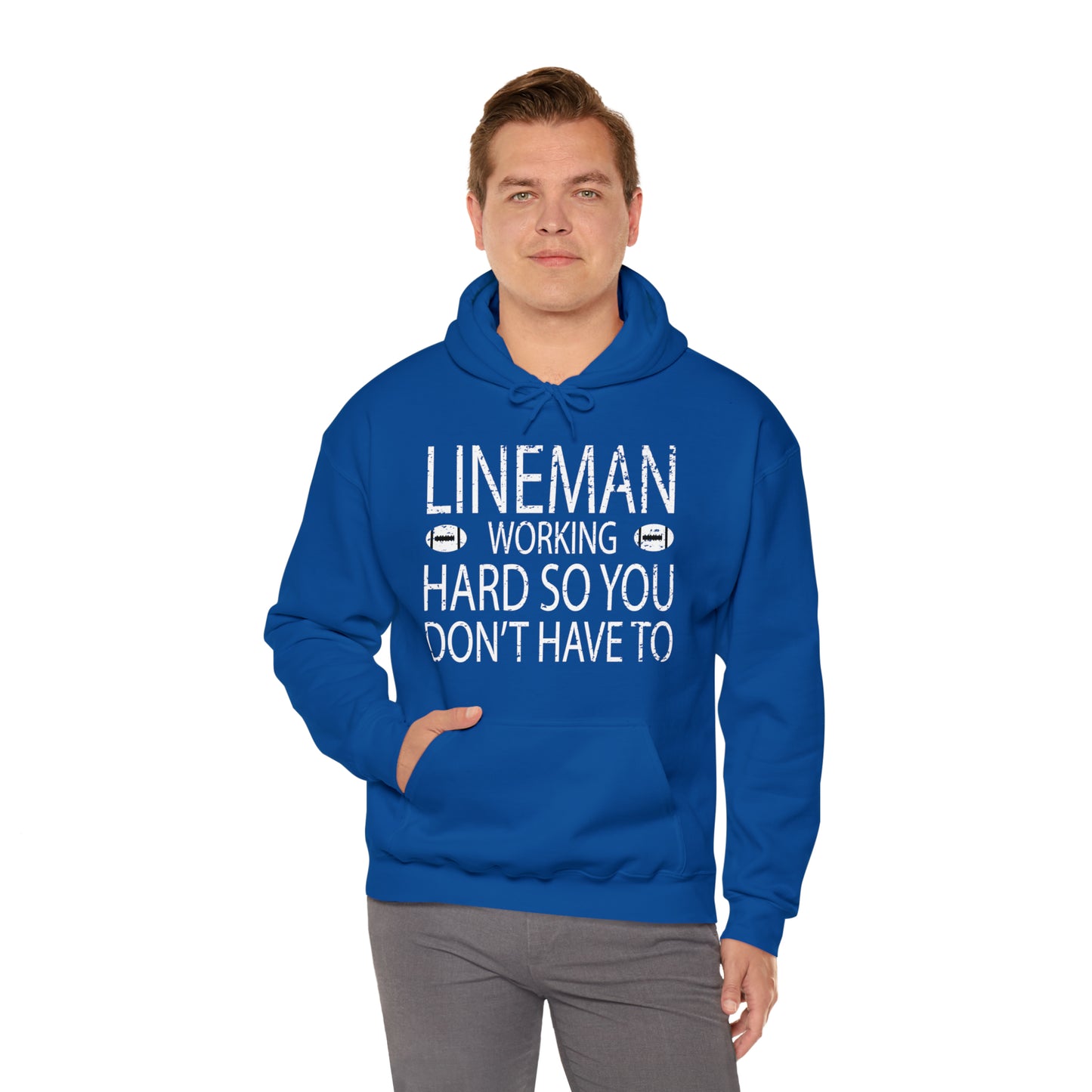 Lineman working hard Hoodie