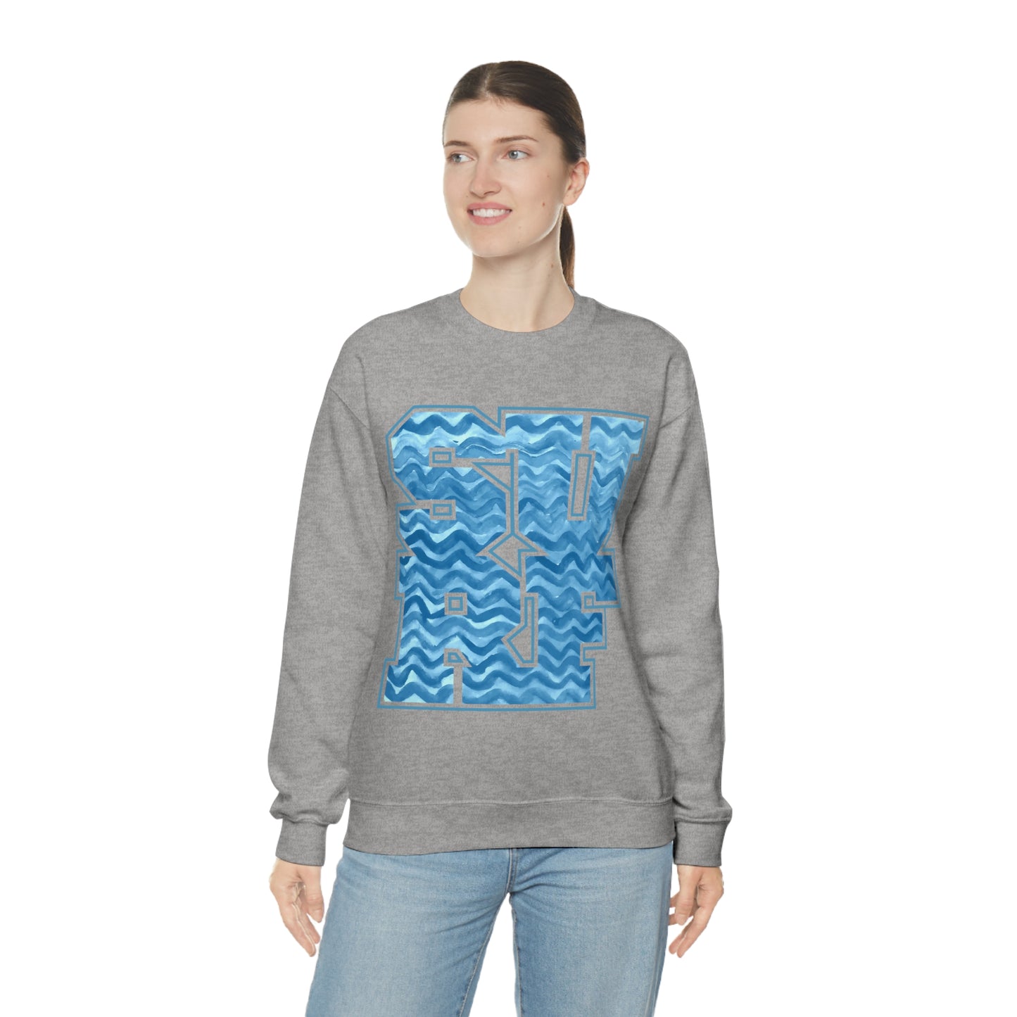 Surf Wavy Crewneck Sweatshirt