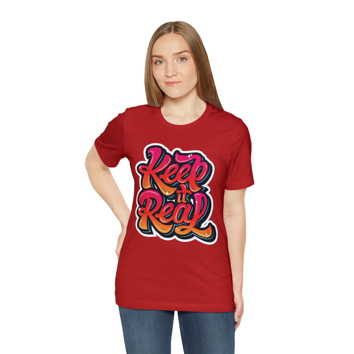 Keep it real colorful graffiti logo T-Shirt