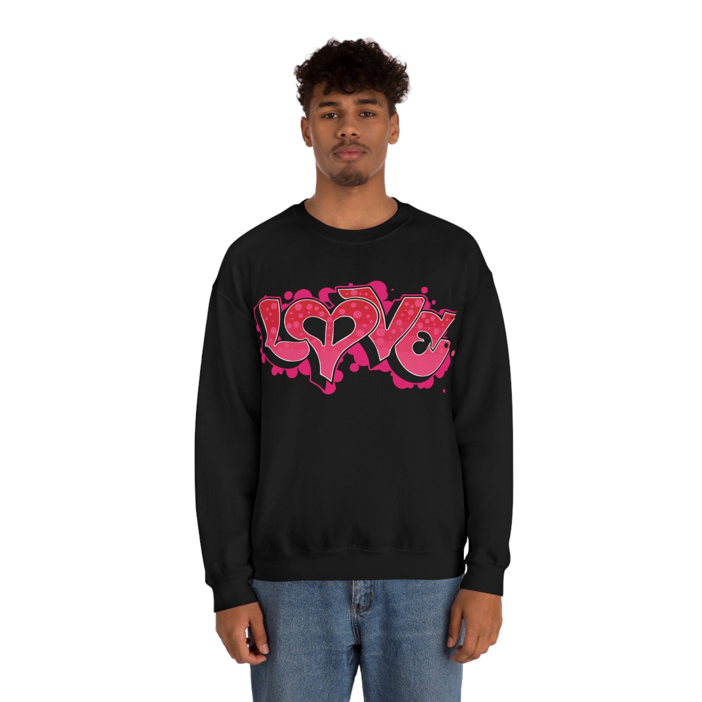 Peace and Love graffiti Crewneck Sweatshirt