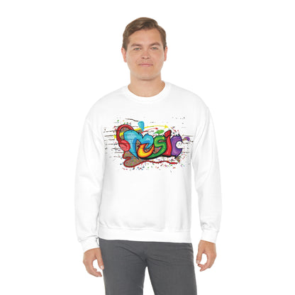 Music colorful graffiti Crewneck Sweatshirt