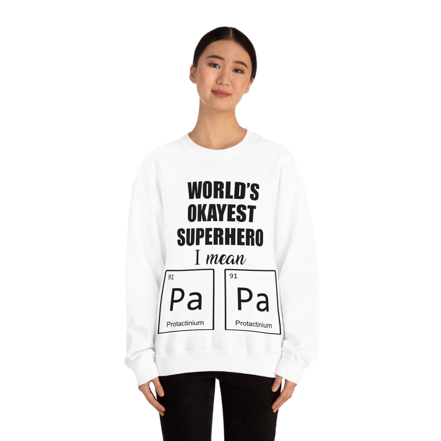 World Okayest Superhero Crewneck Sweatshirt