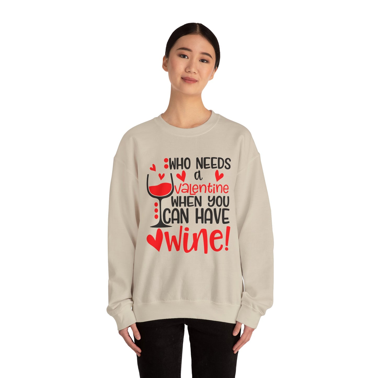 Valentine vs Wine Crewneck Sweatshirt