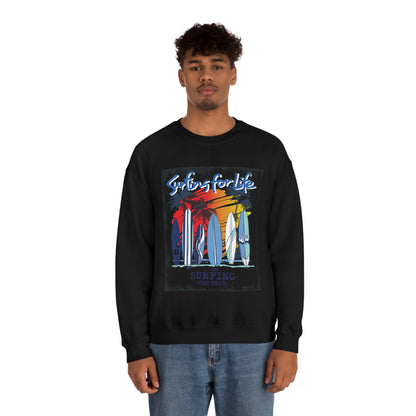 Surfing For Life Crewneck Sweatshirt