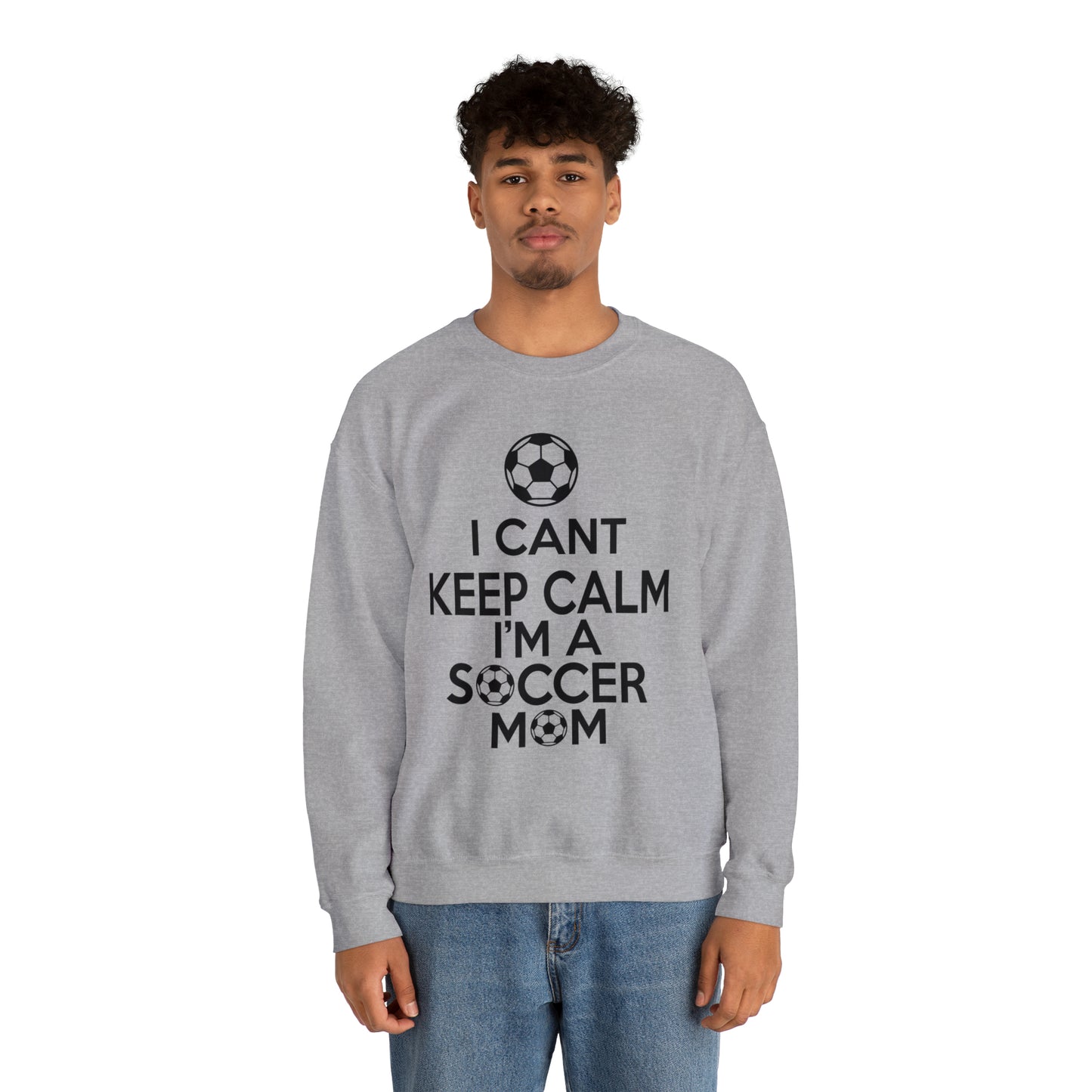 I can't keep calm I'm a soccer mom Crewneck Sweatshirt