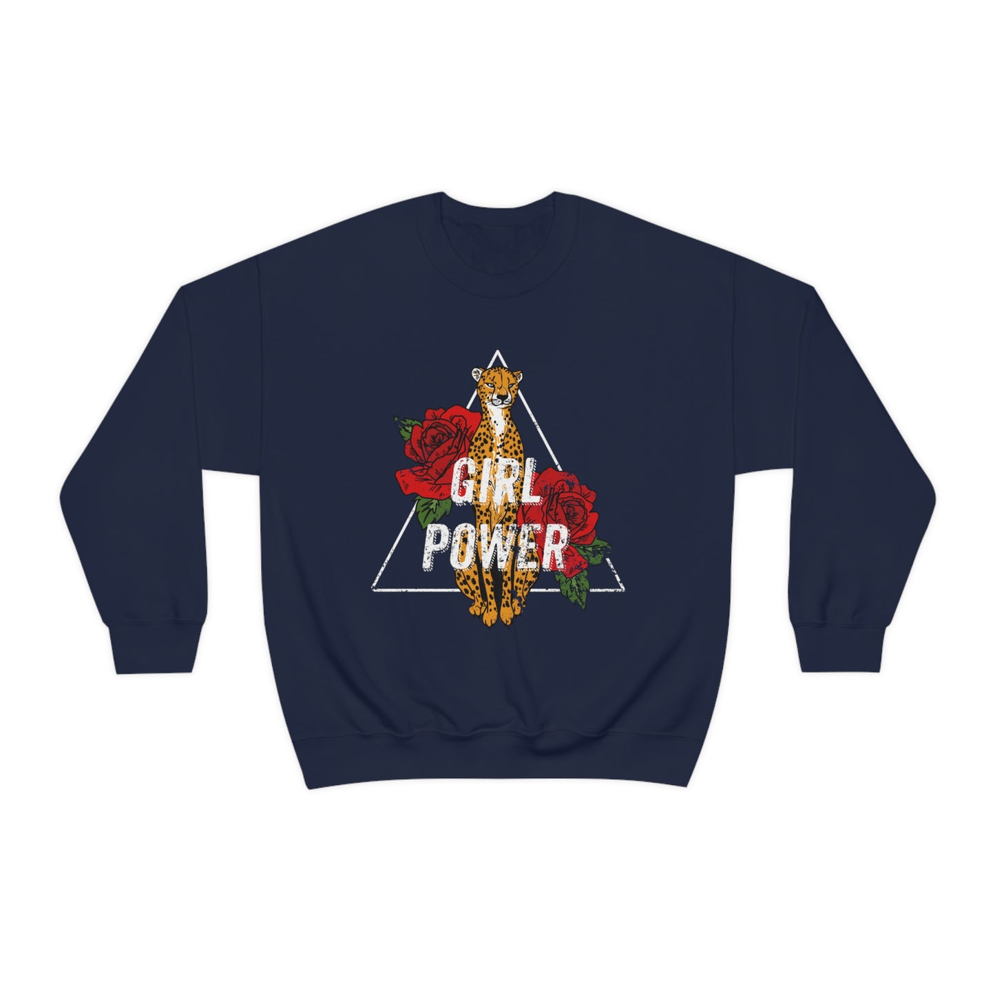 Girl Power Cheetah Edition Crewneck Sweatshirt