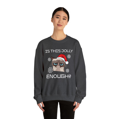 Is This Jolly Enough Christmas Crewneck Sweatshirt