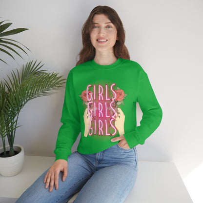 Girls Girls Girls Crewneck Sweatshirt