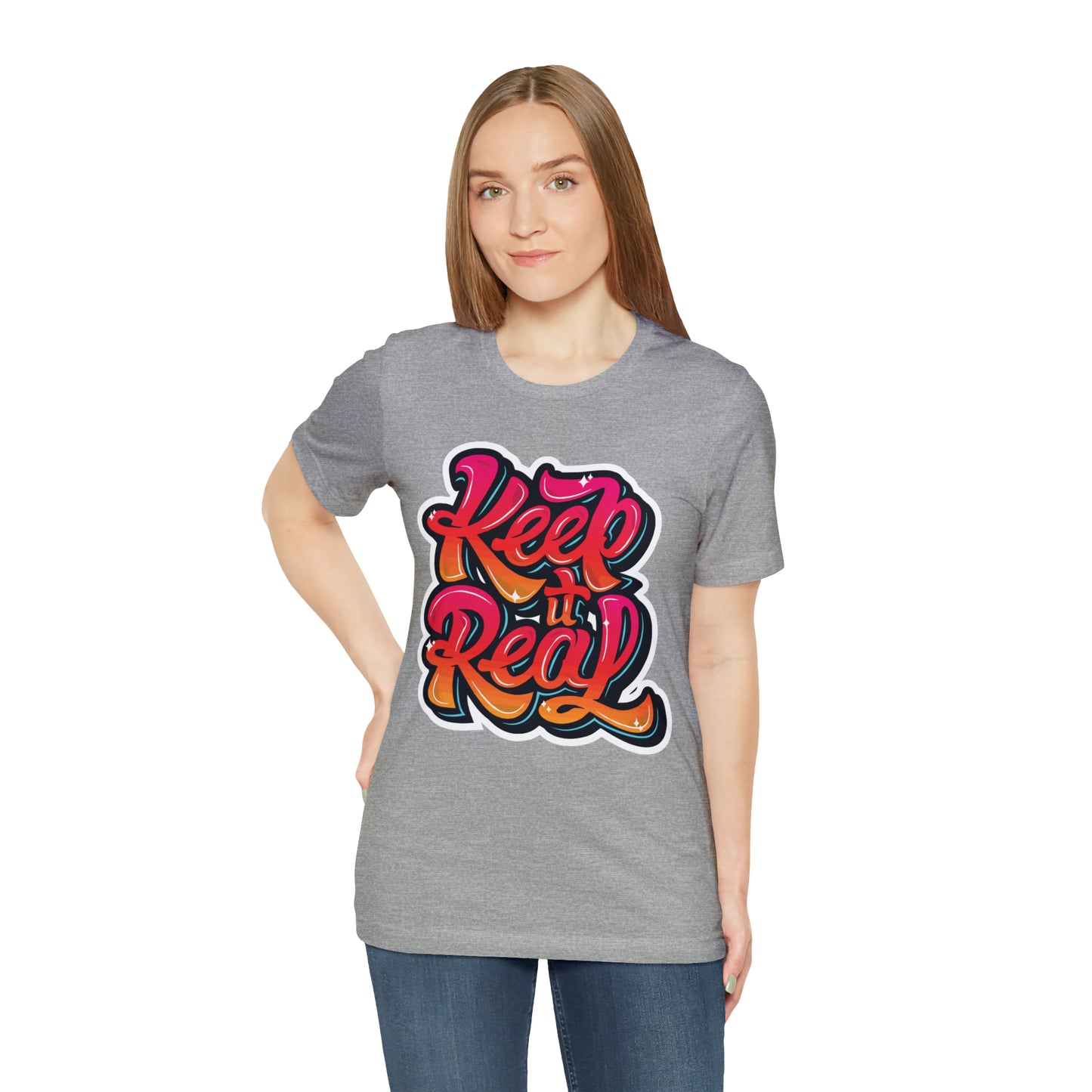 Keep it real colorful graffiti logo T-Shirt