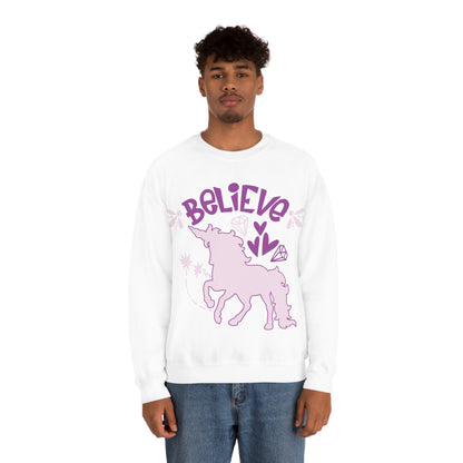 Unicorns_Believe Crewneck Sweatshirt