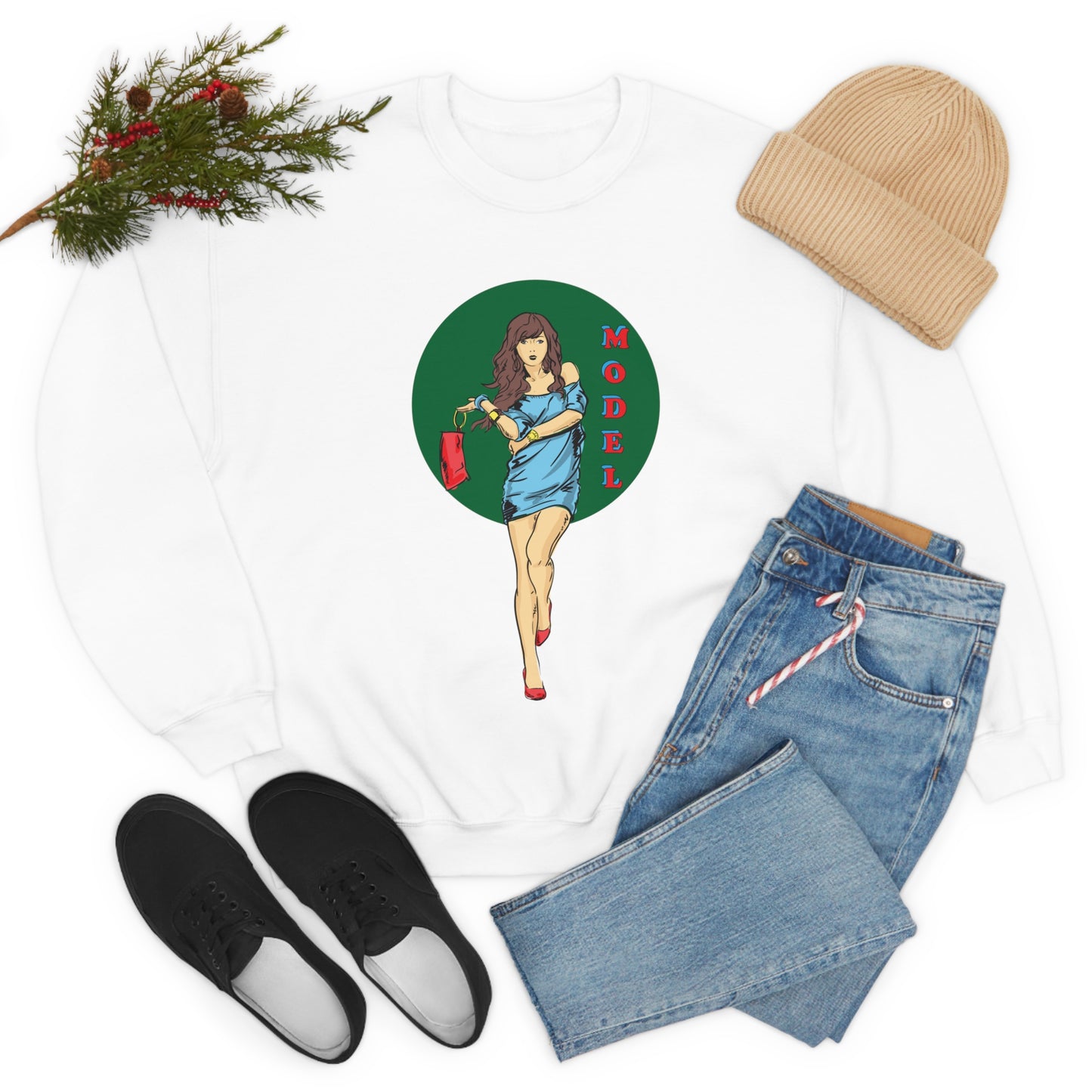 Model girl Crewneck Sweatshirt