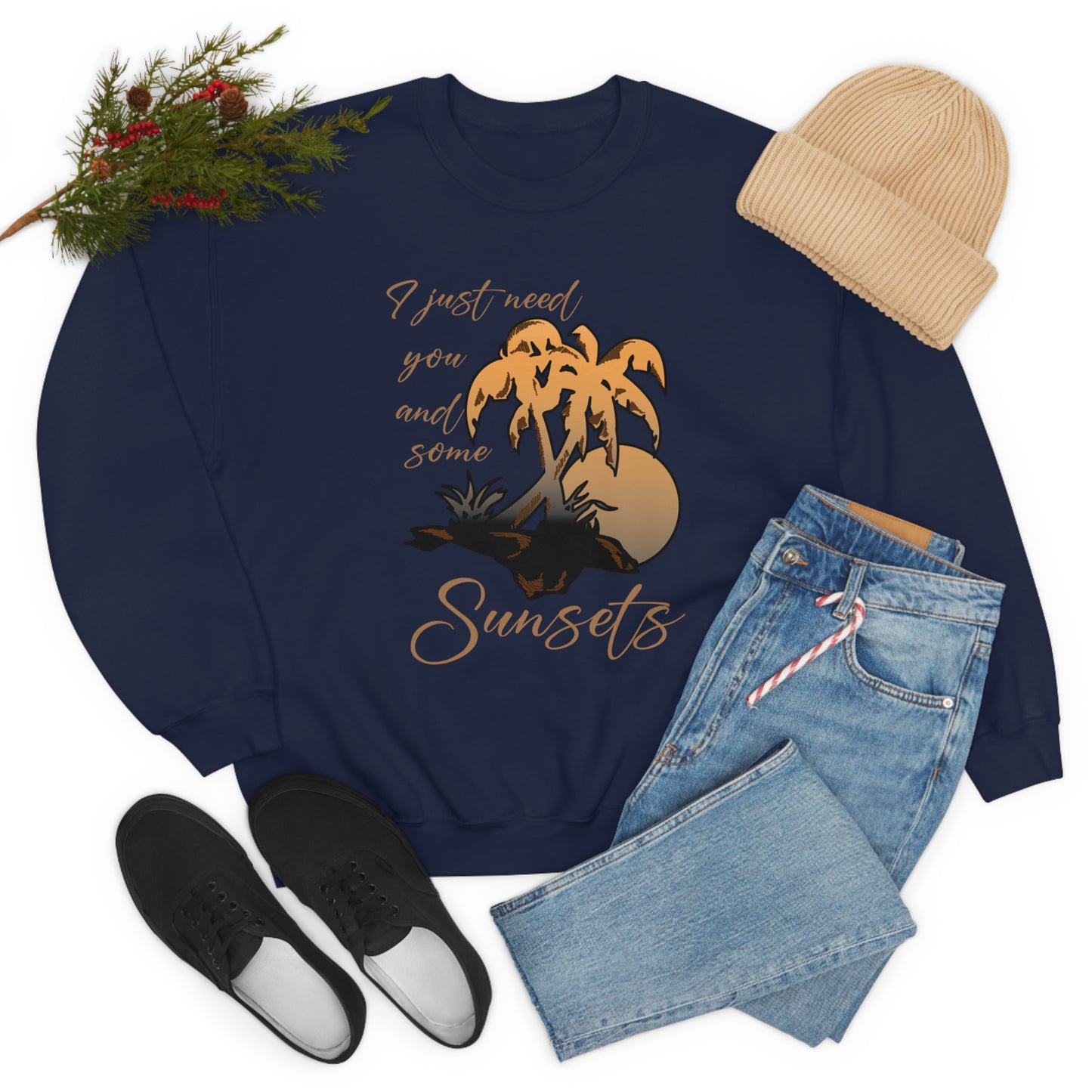 Just You and Some Sunsets Crewneck Sweatshirt