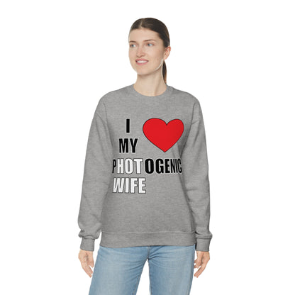 I love my pHOTogenic wife Crewneck Sweatshirt