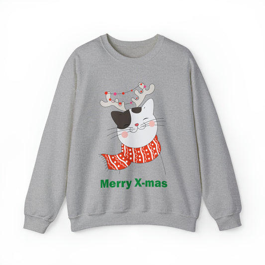 Merry X-mas cat Crewneck Sweatshirt