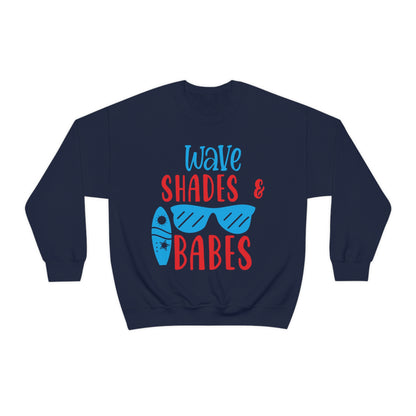 Wave Shades and Babes Crewneck Sweatshirt