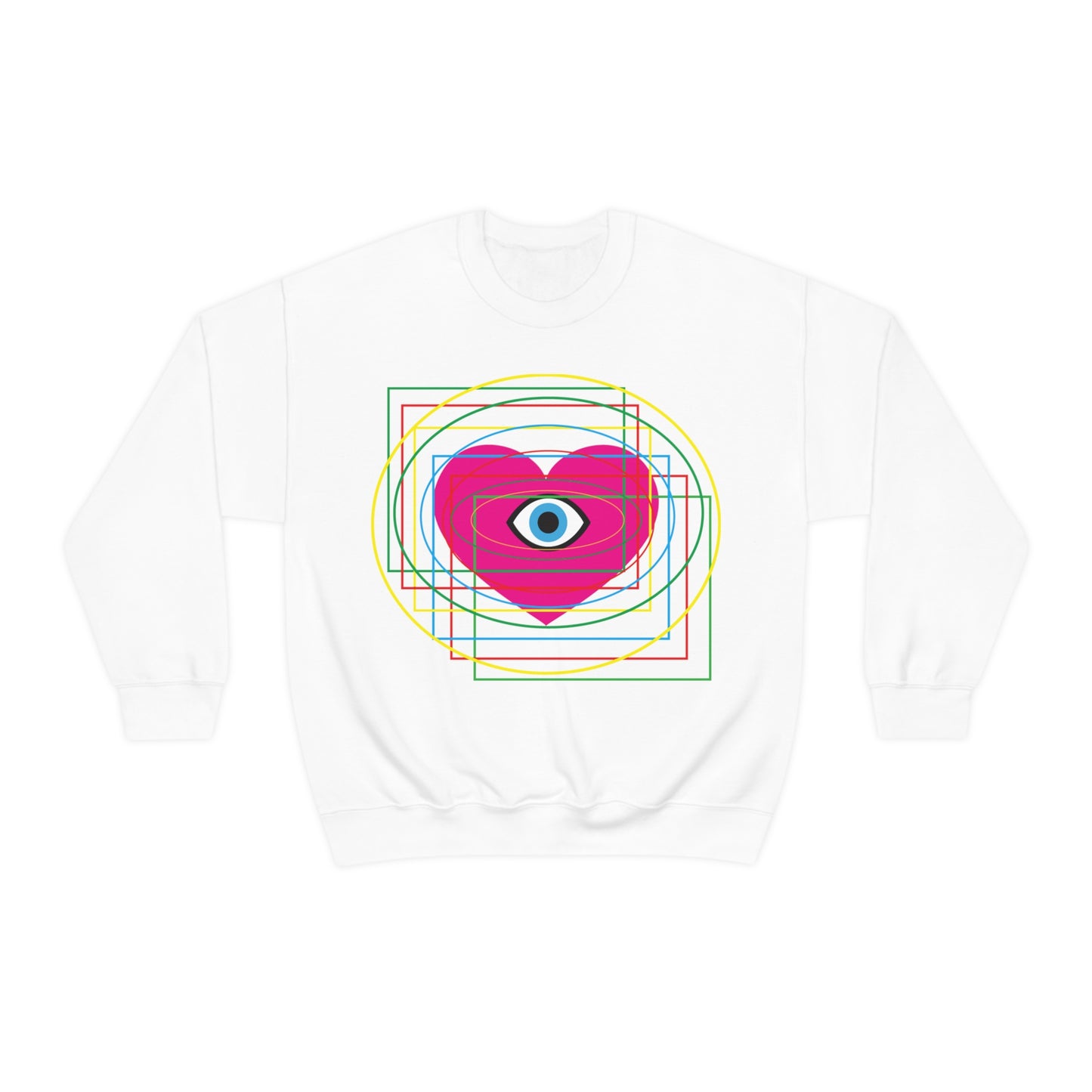 Eye Love in all dimension Crewneck Sweatshirt