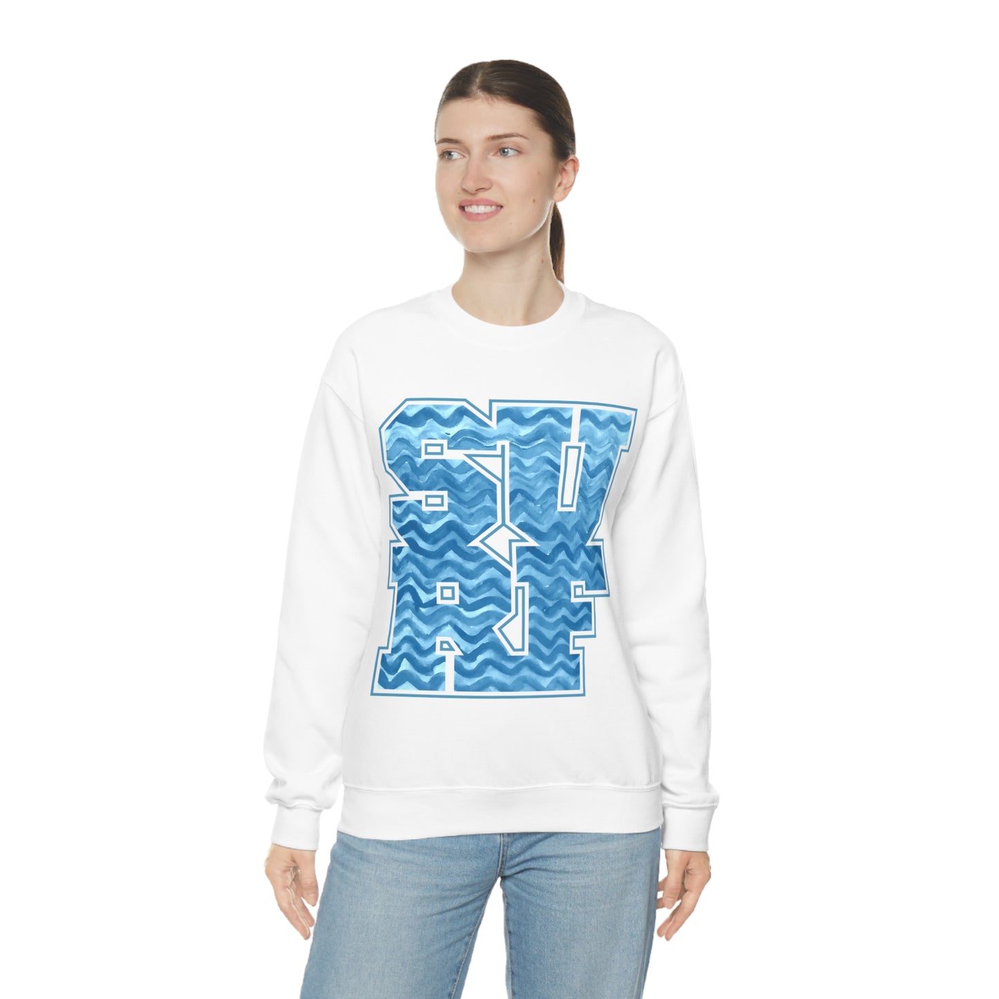 Surf Wavy Crewneck Sweatshirt