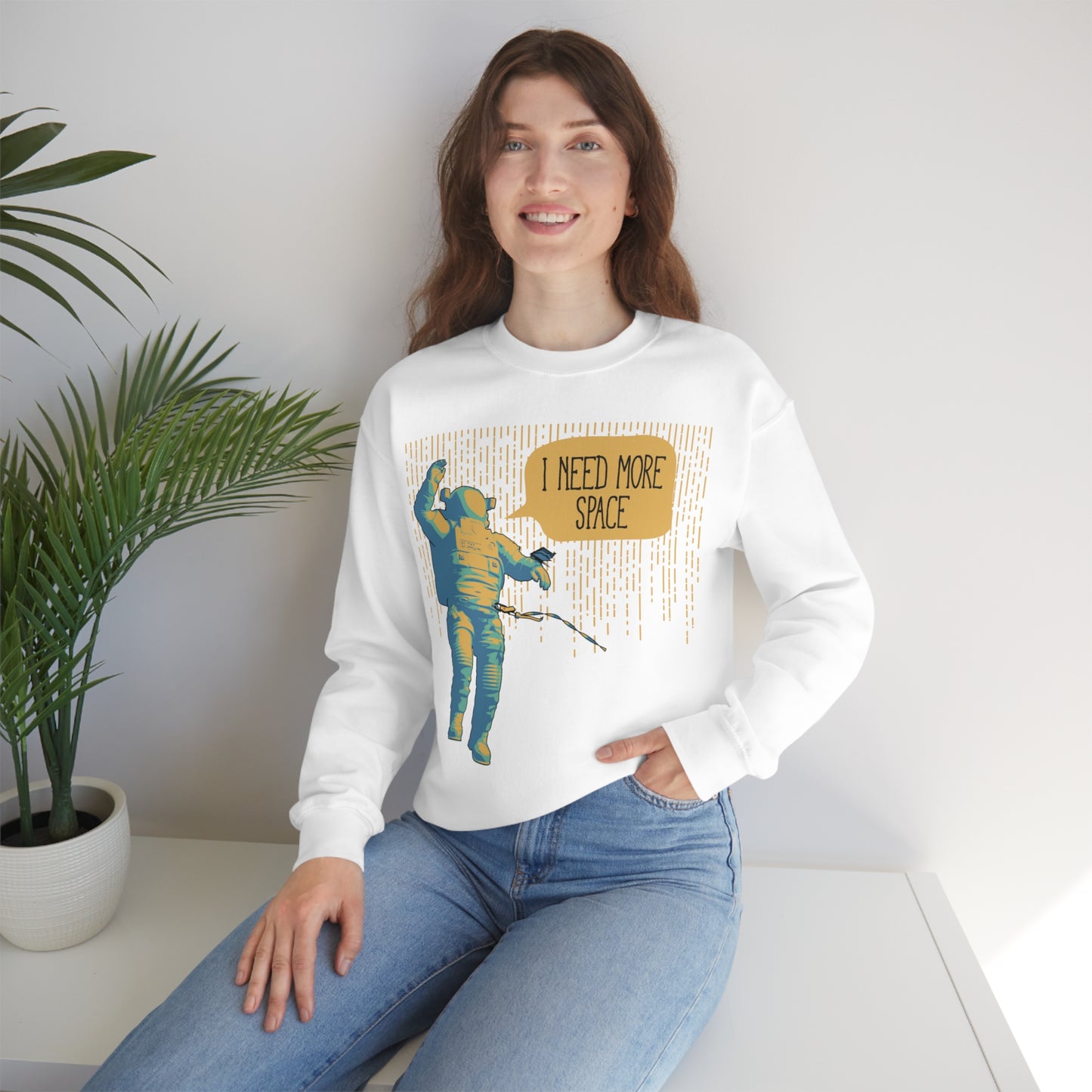 I need more_Space Crewneck Sweatshirt