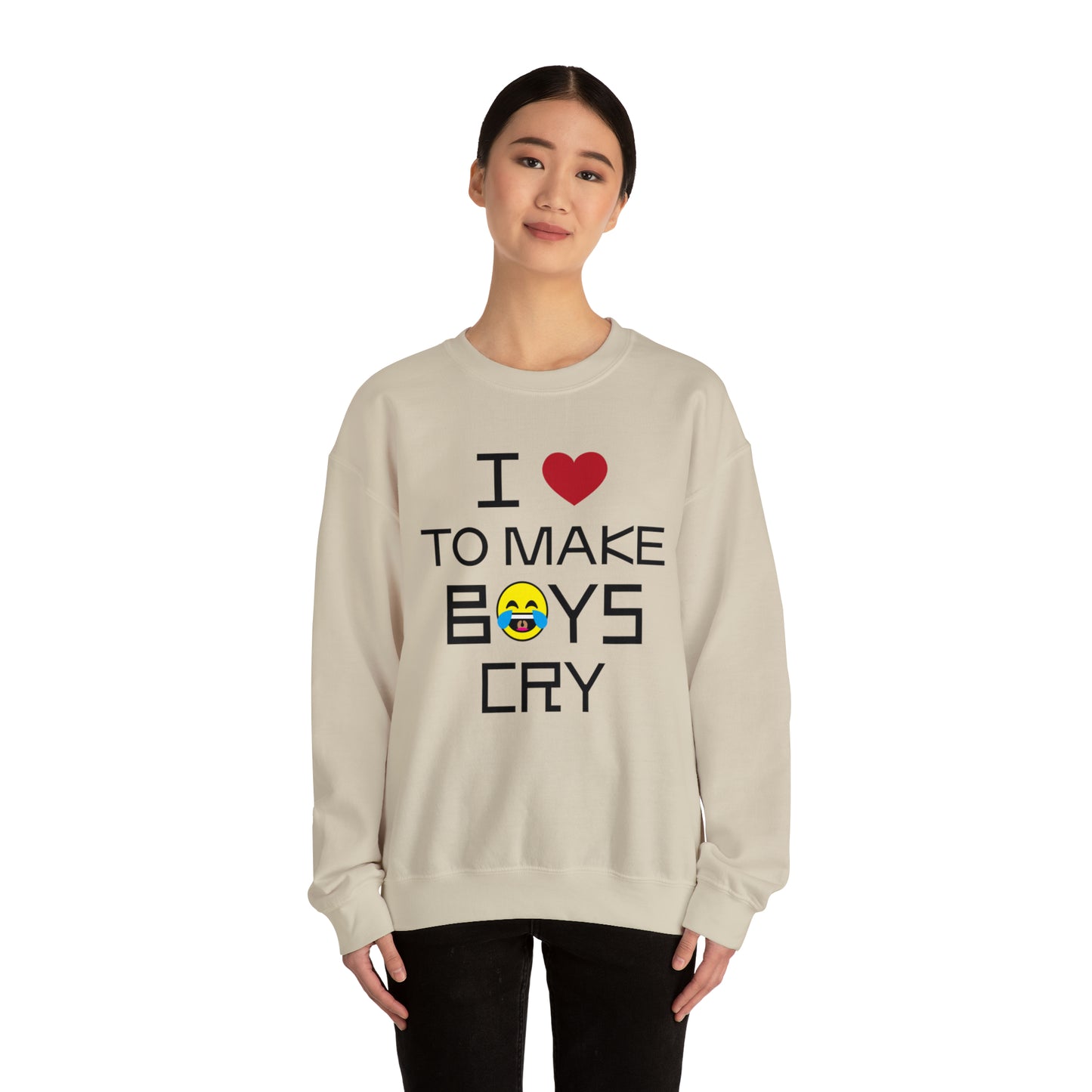 Love to make boys cry Crewneck Sweatshirt