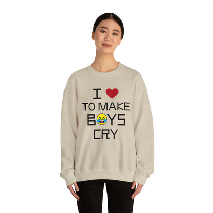 Love to make boys cry Crewneck Sweatshirt