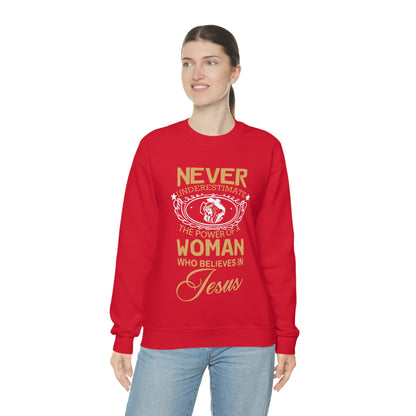 Never underestimate a woman Crewneck Sweatshirt