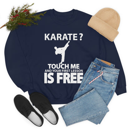 karate first lesson free Crewneck Sweatshirt