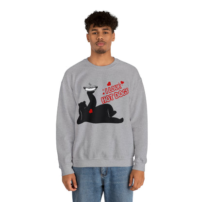 i love hot dogs Crewneck Sweatshirt