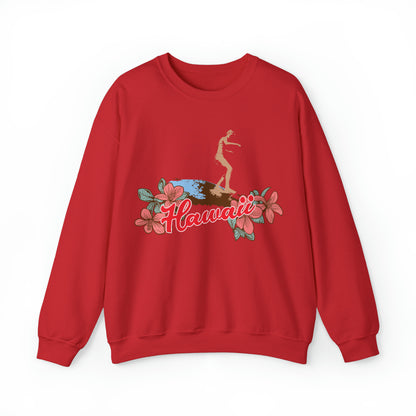 Hawaii Floral Surf Crewneck Sweatshirt