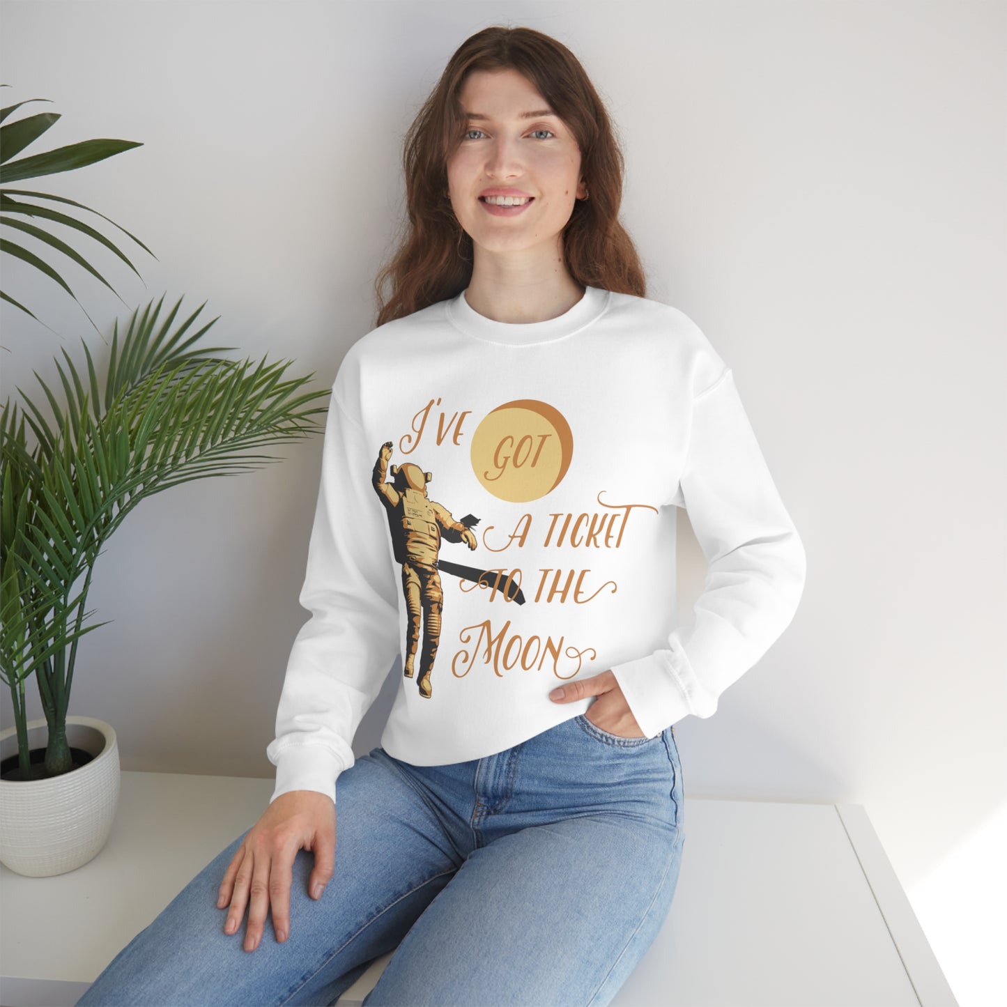 I've got a ticket to the moon Crewneck Sweatshirt