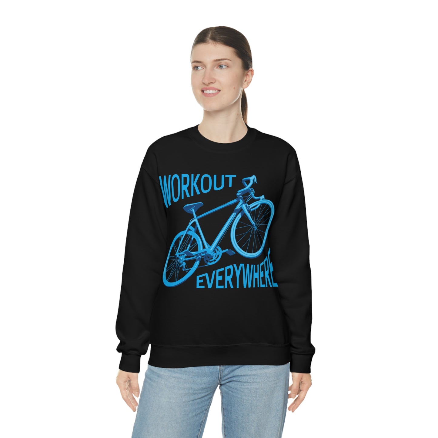 Workout everywhere bike Crewneck Sweatshirt