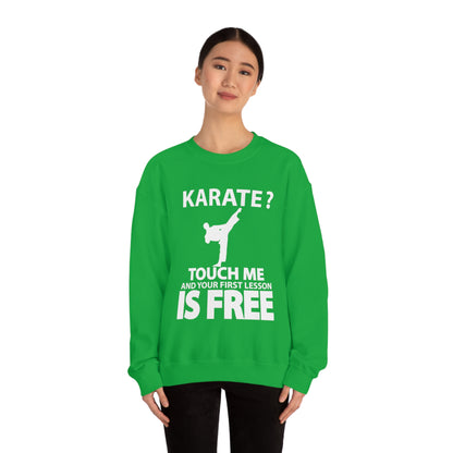 karate first lesson free Crewneck Sweatshirt