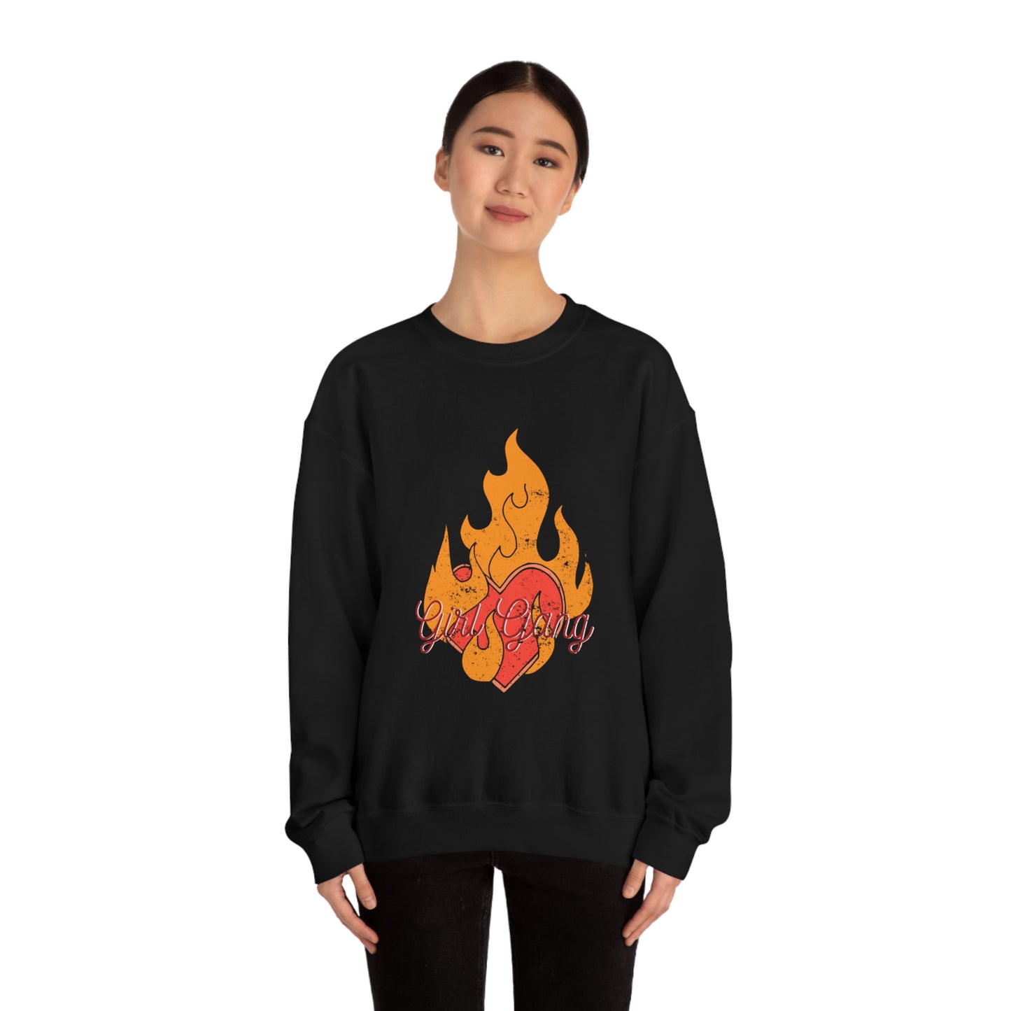 Girl Gang on Fire Crewneck Sweatshirt