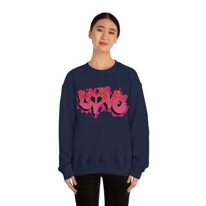 Peace and Love graffiti Crewneck Sweatshirt